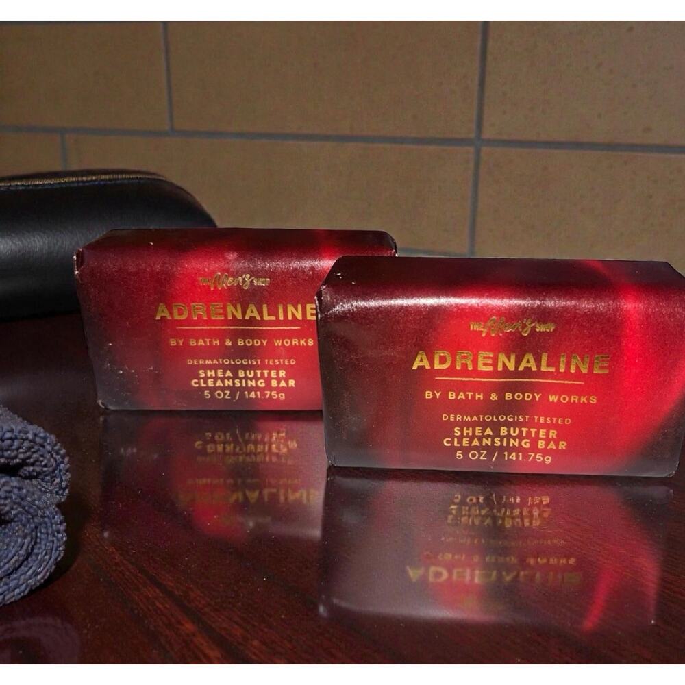 Bath & Body Works ADRENALINE Men's Cleansing Bar Soap Duo Set 5oz - New Release